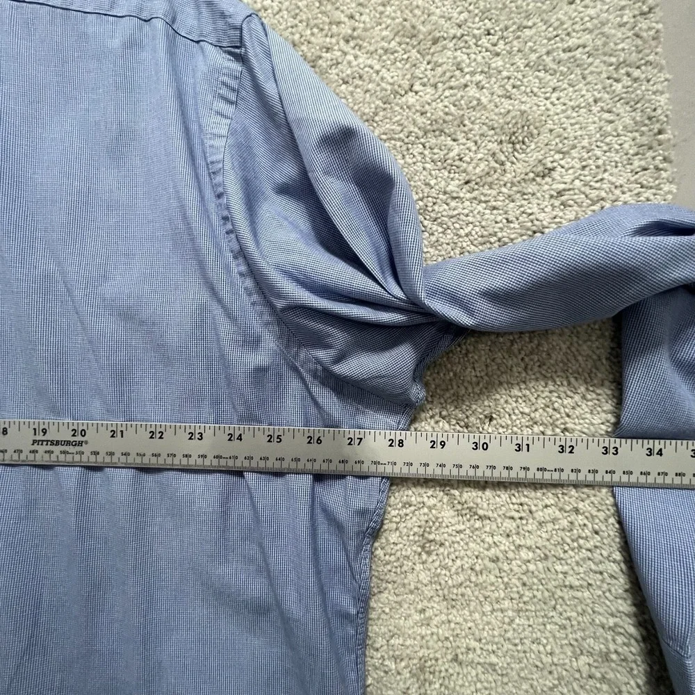 Ralph Lauren Shirt Mens 18 Blue Check Andrew‎ Button Up Long Sleeve Casual
